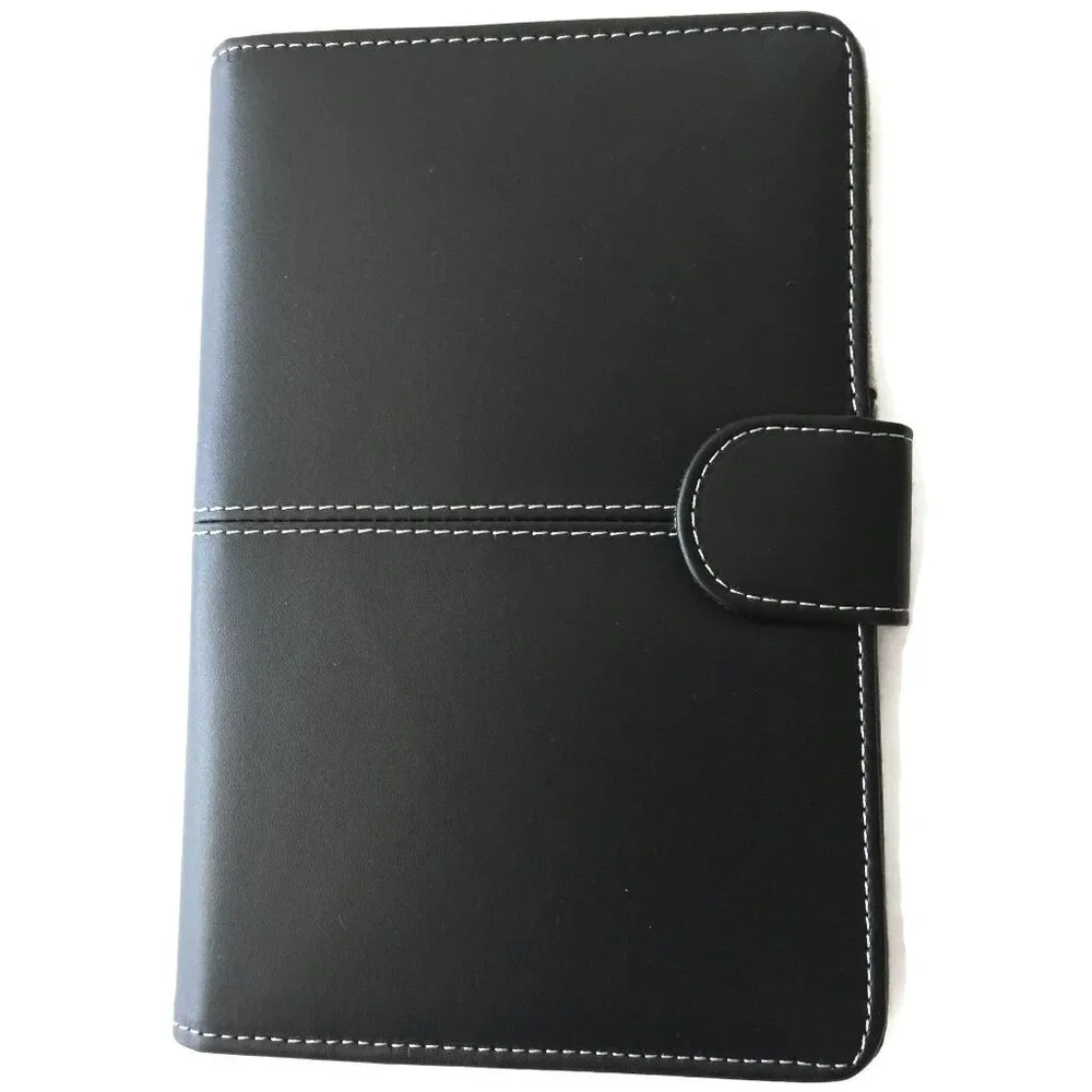 Black Faux Leather Kindle 3 Keyboard Case Cover